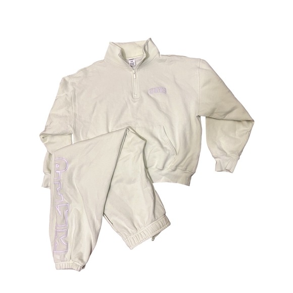 PINK Victoria's Secret Hoodie Joggers Set S Loungewear Sweatsuit Cozy Comfy Soft - Picture 2 of 7